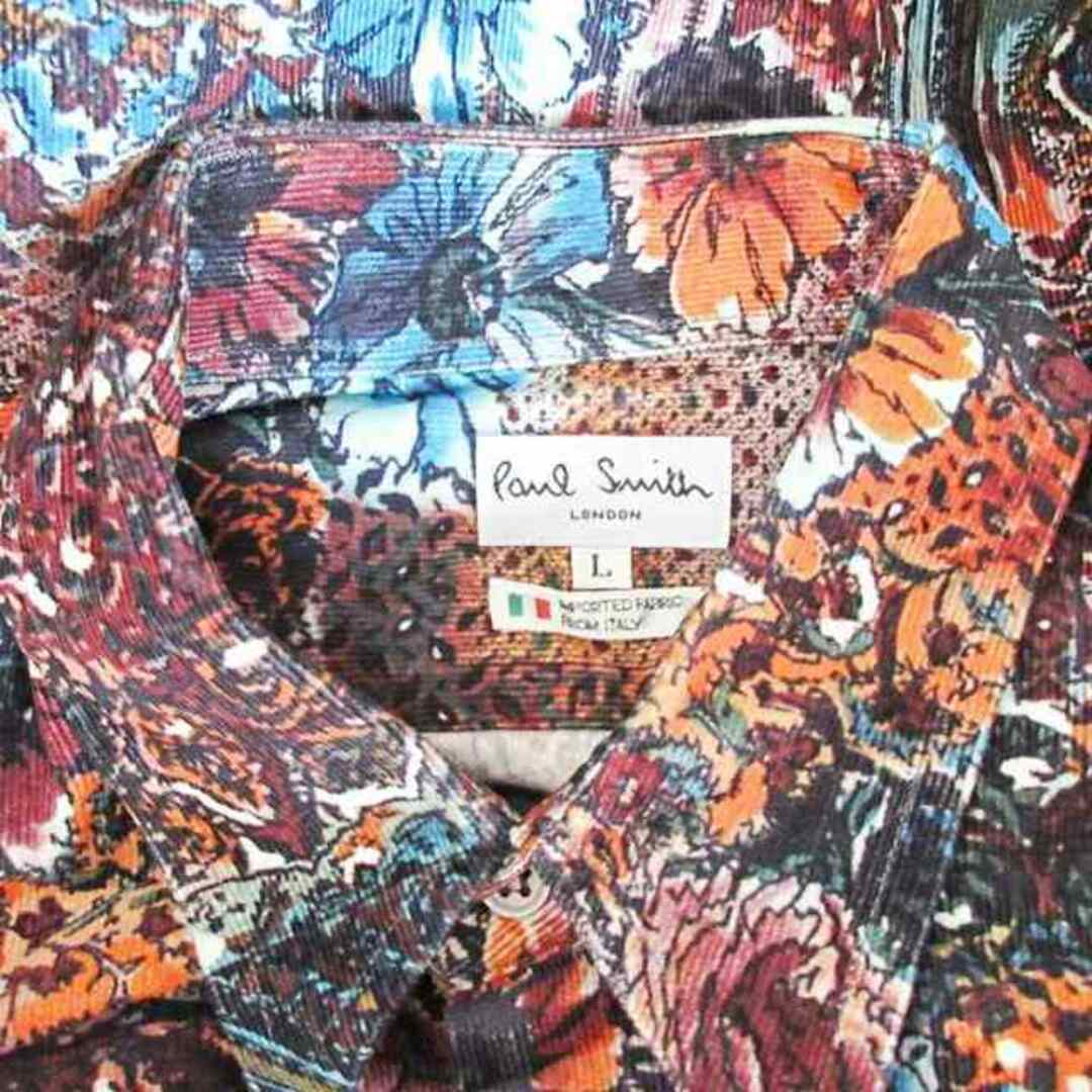 Paul Smith - ポールスミス コーデュロイ シャツ 長袖 花柄 総柄 Paul Smith - ポールスミス コーデュロイ シャツ 長袖 花柄 総柄