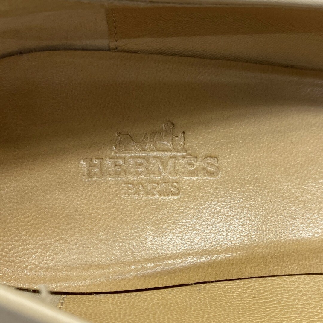 HERMES - 【5apk0024】エルメス ローファー 36 ベージュ レザー HERMES - 【5apk0024】エルメス ローファー 36 ベージュ レザー
