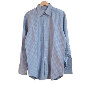 美品 アルマーニジュニア 16A ブルー ストライプ長袖シャツ 美品 アルマーニジュニア 16A ブルー ストライプ長袖シャツ