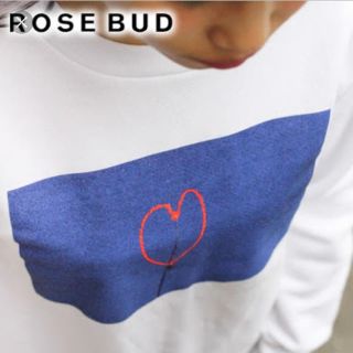 ローズバッド(ROSE BUD)のROSE BUD ハート スウェット トレーナー(トレーナー/スウェット)