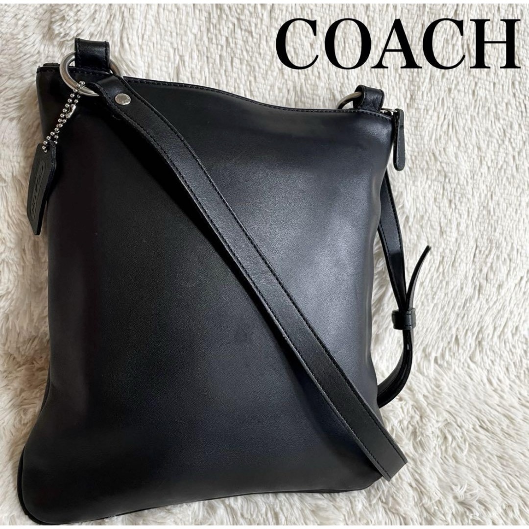 COACH - 美品 オールドコーチ COACH 黒 オールレザー サコッシュ COACH - 美品 オールドコーチ COACH 黒 オールレザー サコッシュ