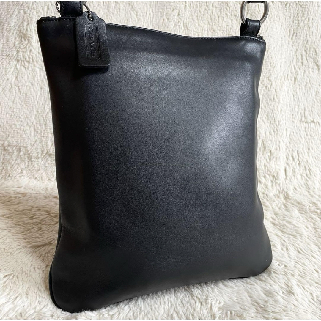COACH - 美品 オールドコーチ COACH 黒 オールレザー サコッシュ COACH - 美品 オールドコーチ COACH 黒 オールレザー サコッシュ