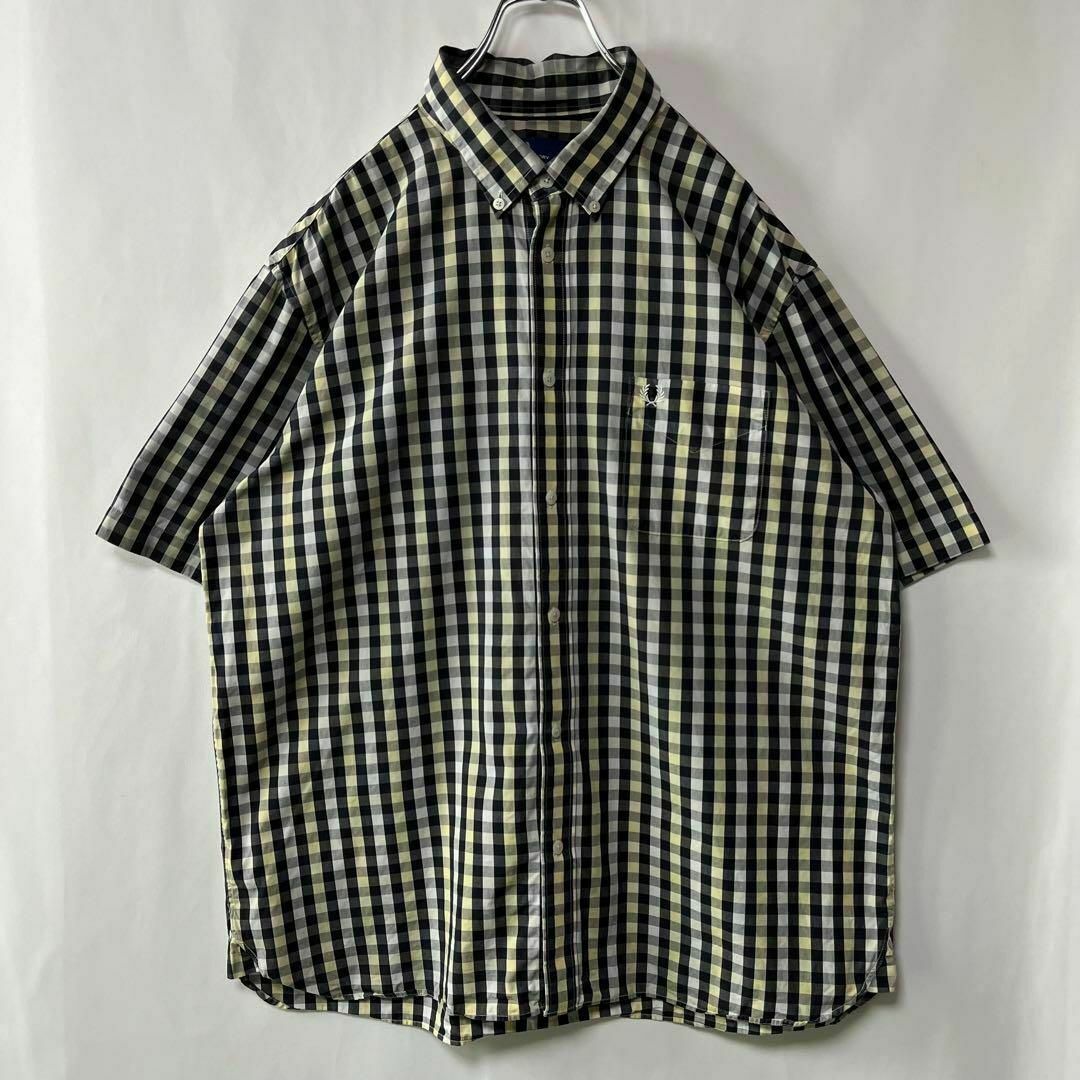 FRED PERRY - フレッドペリー ギンガムチェック 半袖シャツ ワン FRED PERRY - フレッドペリー ギンガムチェック 半袖シャツ ワン