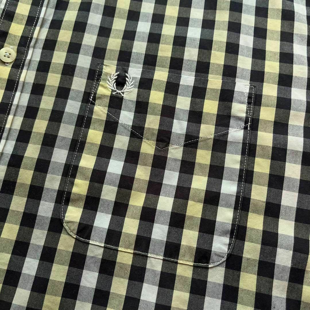 FRED PERRY - フレッドペリー ギンガムチェック 半袖シャツ ワン FRED PERRY - フレッドペリー ギンガムチェック 半袖シャツ ワン