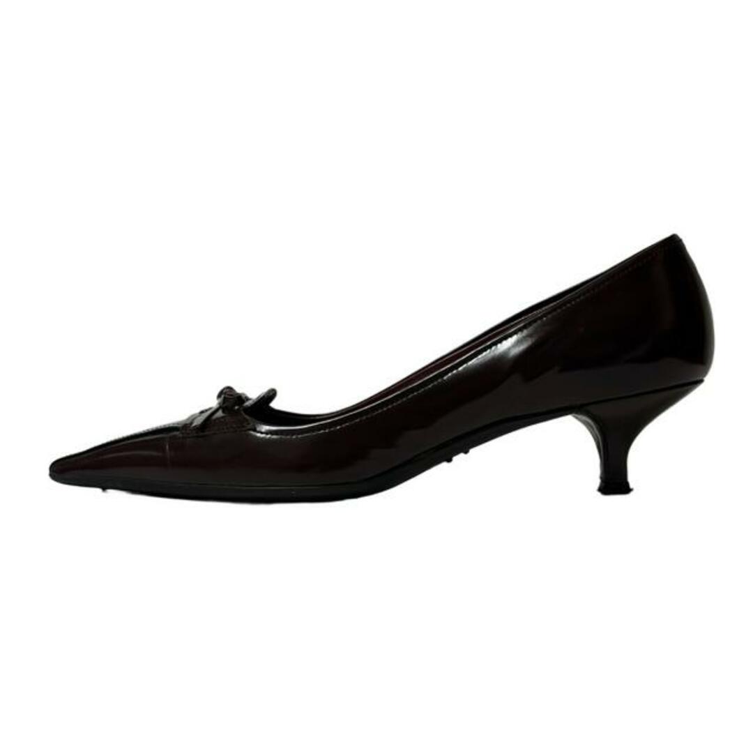 PRADA - PRADA(プラダ) パンプス レディース - ボルドー×黒 PRADA - PRADA(プラダ) パンプス レディース - ボルドー×黒