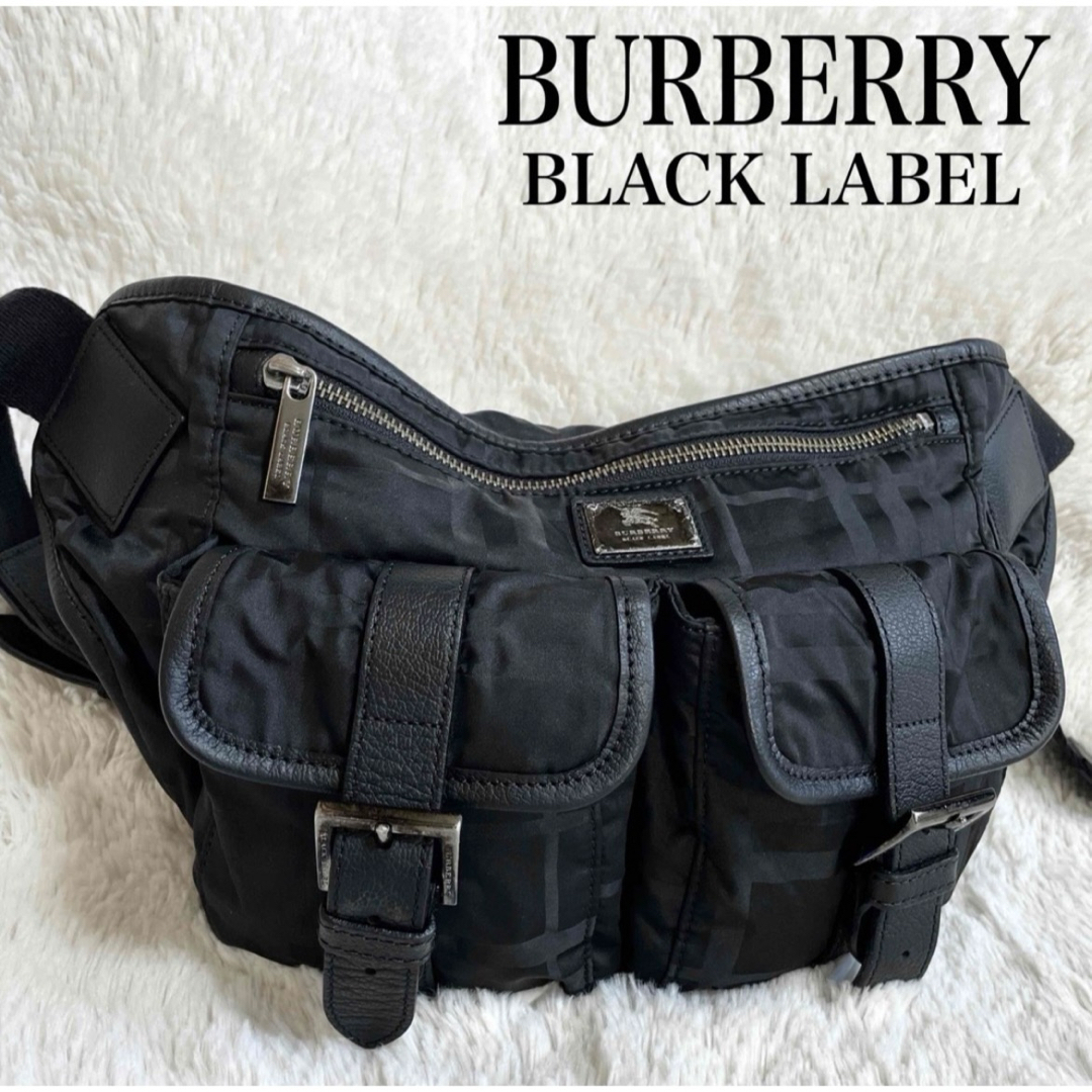 BURBERRY BLACK LABEL - 美品 バーバリーブラックレーベル メガ BURBERRY BLACK LABEL - 美品 バーバリーブラックレーベル メガ