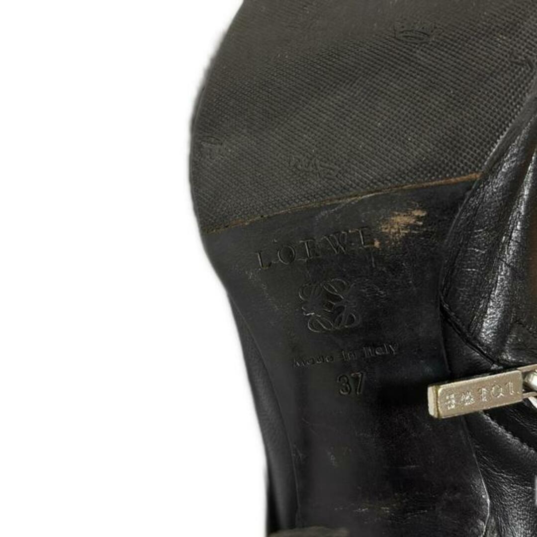 LOEWE - LOEWE(ロエベ) ブーツ 37 レディース - 黒 アウトソール LOEWE - LOEWE(ロエベ) ブーツ 37 レディース - 黒 アウトソール
