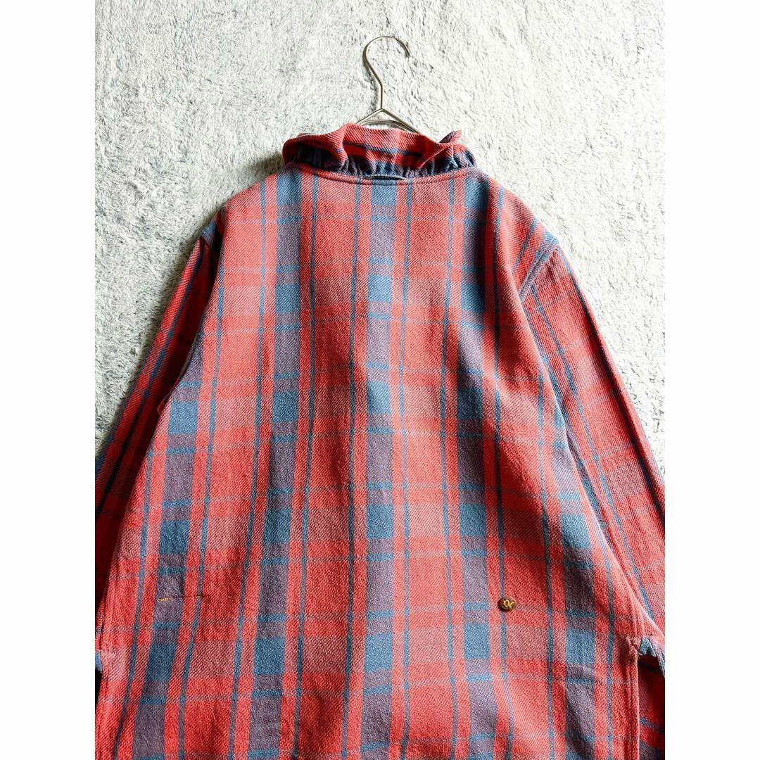 45R - 【45R】45rpm 綿100% チェック柄 日焼けネルのフリル 45R - 【45R】45rpm 綿100% チェック柄 日焼けネルのフリル