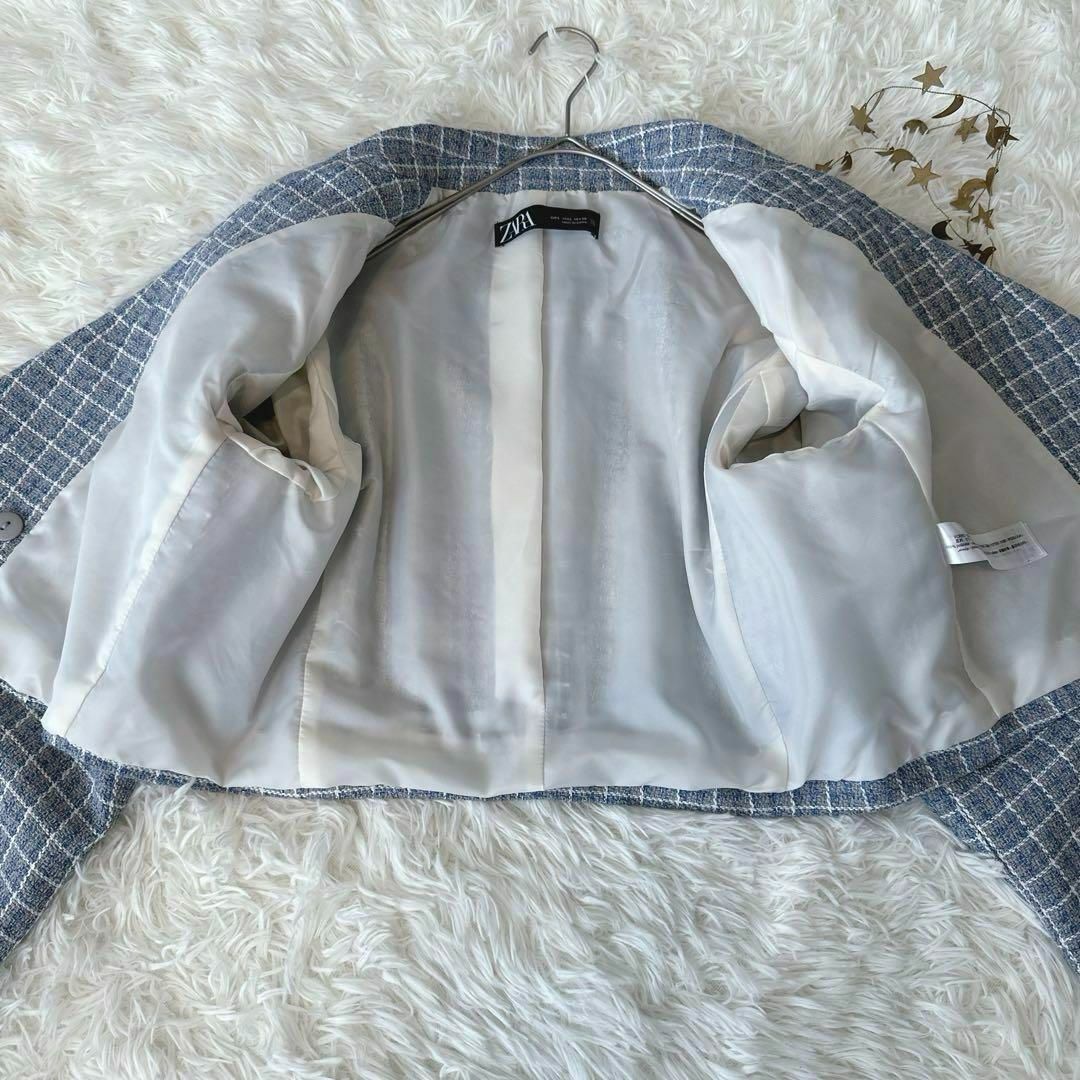 ZARA - 未使用級 ZARA♡テクスチャー クロップド ブレザー ZARA - 未使用級 ZARA♡テクスチャー クロップド ブレザー