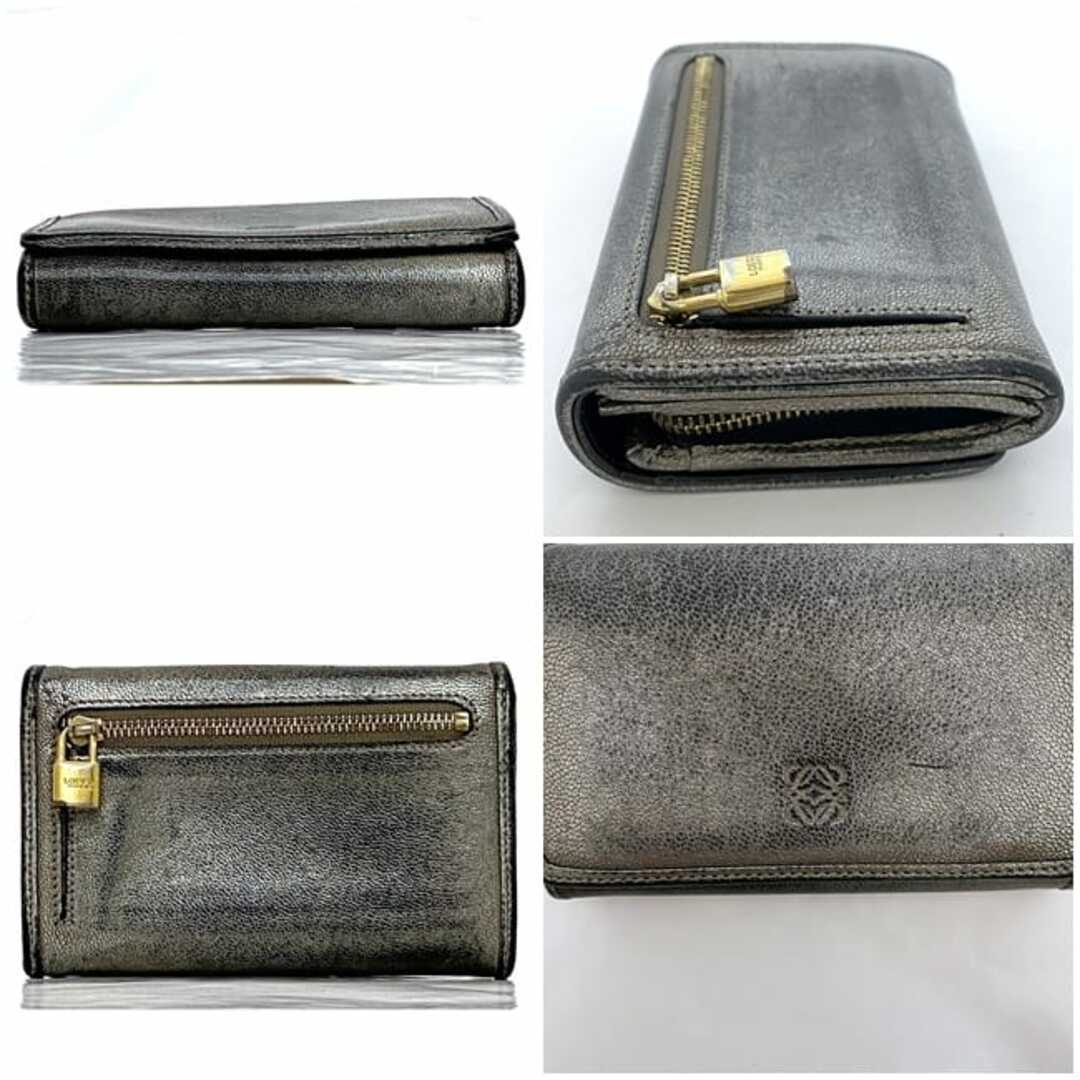 LOEWE - ロエベ 二つ折り 財布 ec-22896 シルバー アナグラム LOEWE - ロエベ 二つ折り 財布 ec-22896 シルバー アナグラム