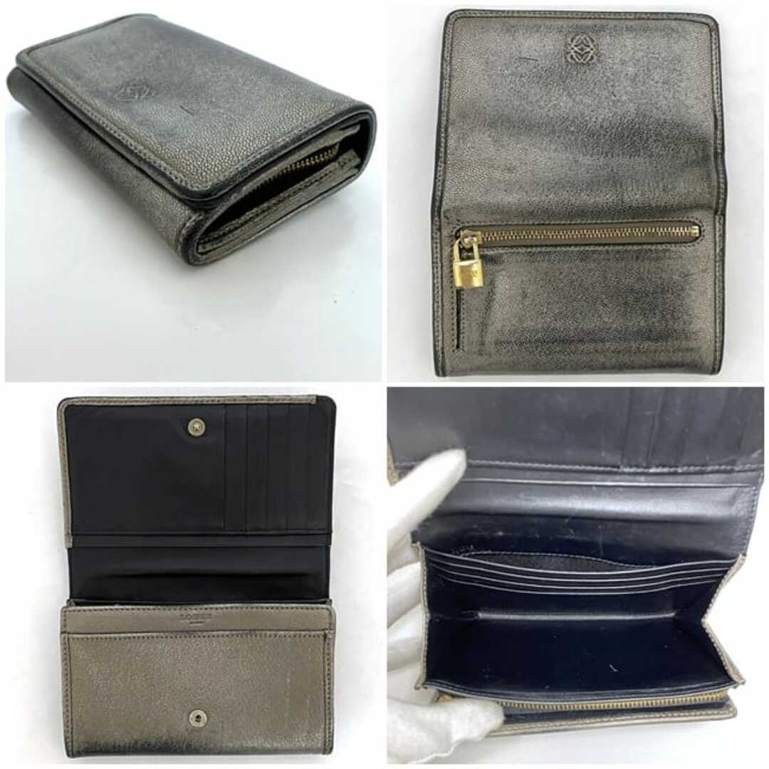 LOEWE - ロエベ 二つ折り 財布 ec-22896 シルバー アナグラム LOEWE - ロエベ 二つ折り 財布 ec-22896 シルバー アナグラム