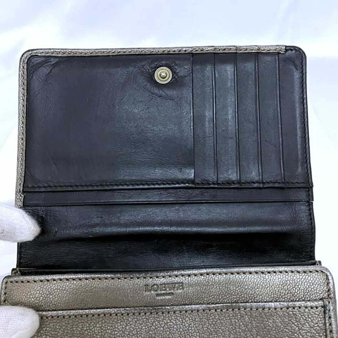 LOEWE - ロエベ 二つ折り 財布 ec-22896 シルバー アナグラム LOEWE - ロエベ 二つ折り 財布 ec-22896 シルバー アナグラム