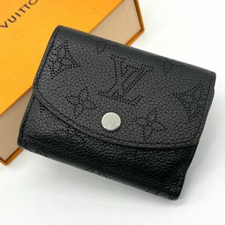 ルイヴィトン(LOUIS VUITTON)の【美品】ルイヴィトン　ポルトフォイユイリスXS　マヒナ　ブラック　箱保存袋(財布)