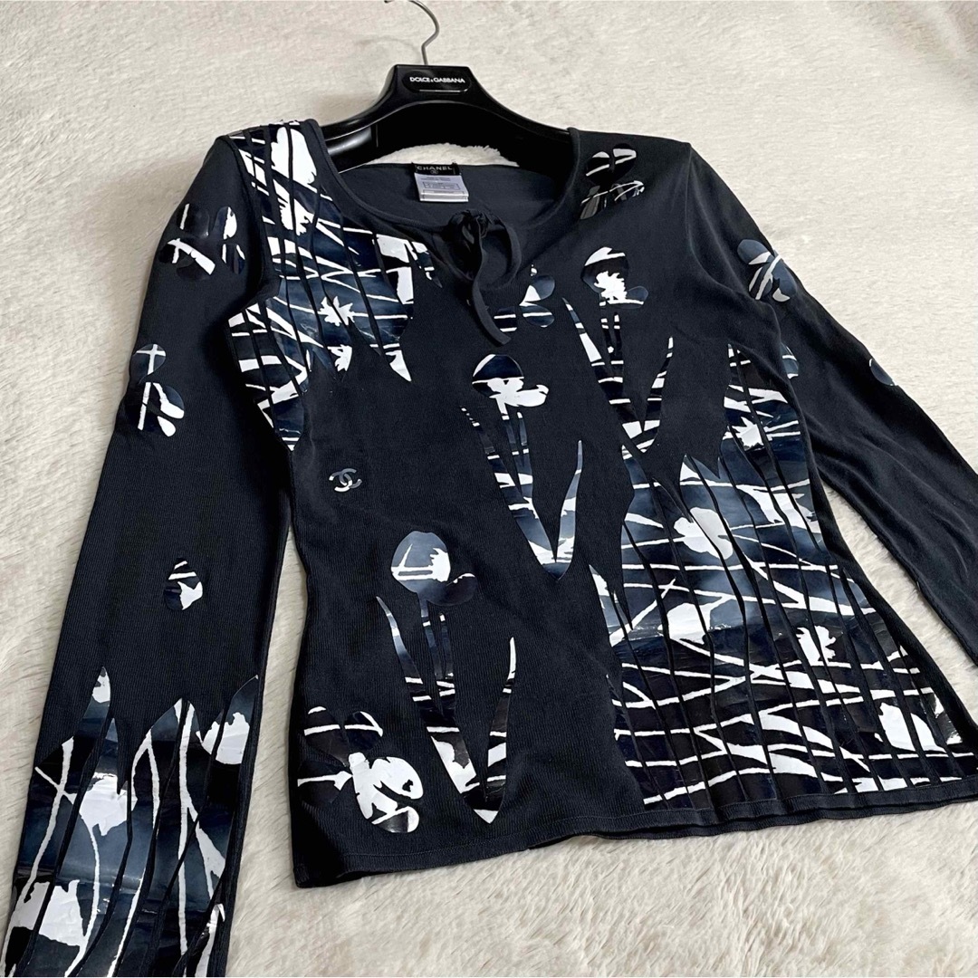 CHANEL - CHANEL シャネル ココマーク 花柄 プリント 長袖 CHANEL - CHANEL シャネル ココマーク 花柄 プリント 長袖