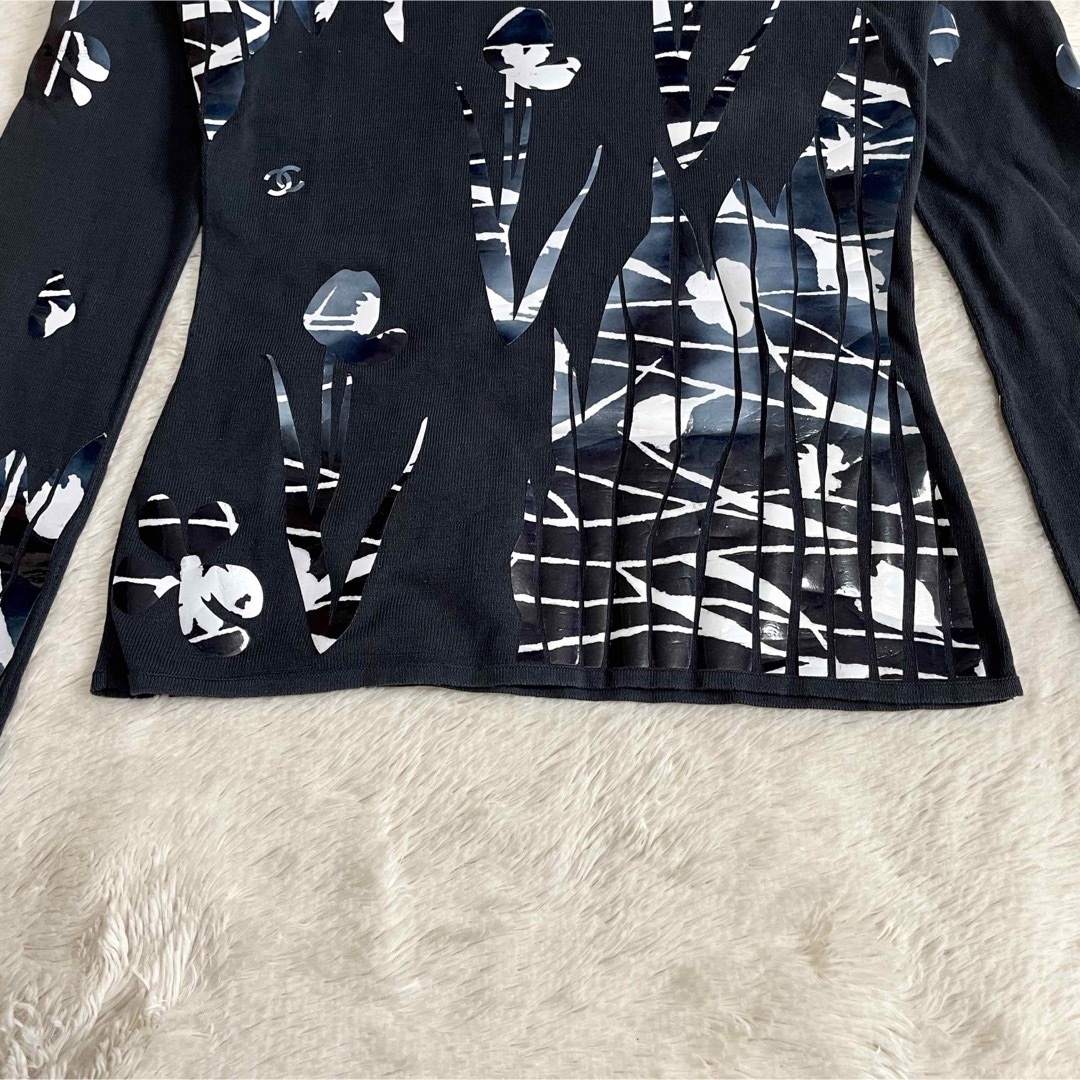 CHANEL - CHANEL シャネル ココマーク 花柄 プリント 長袖 CHANEL - CHANEL シャネル ココマーク 花柄 プリント 長袖