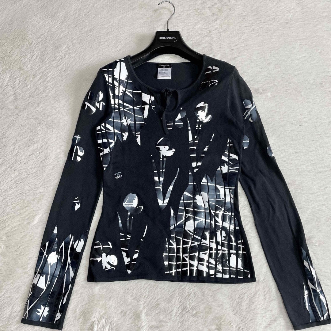CHANEL - CHANEL シャネル ココマーク 花柄 プリント 長袖 CHANEL - CHANEL シャネル ココマーク 花柄 プリント 長袖