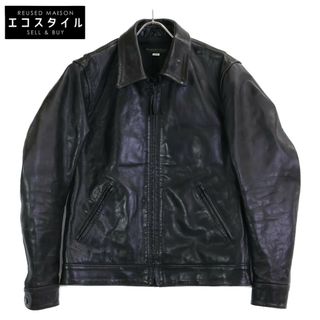ハロルズギア 010393-073 ブラック ホースハイド シングルライダースジャケット Lの ハロルズギア 010393-073 ブラック ホースハイド シングルライダースジャケット Lの
