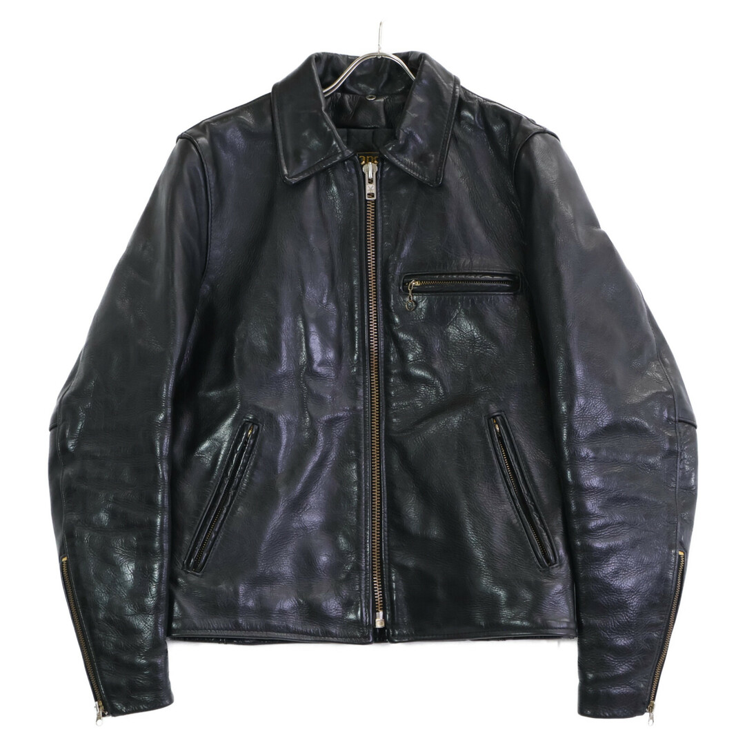 VANSON - バンソン 9D ブラック カウハイド キルトライナー シングルライダースジャケット VANSON - バンソン 9D ブラック カウハイド キルトライナー シングルライダースジャケット