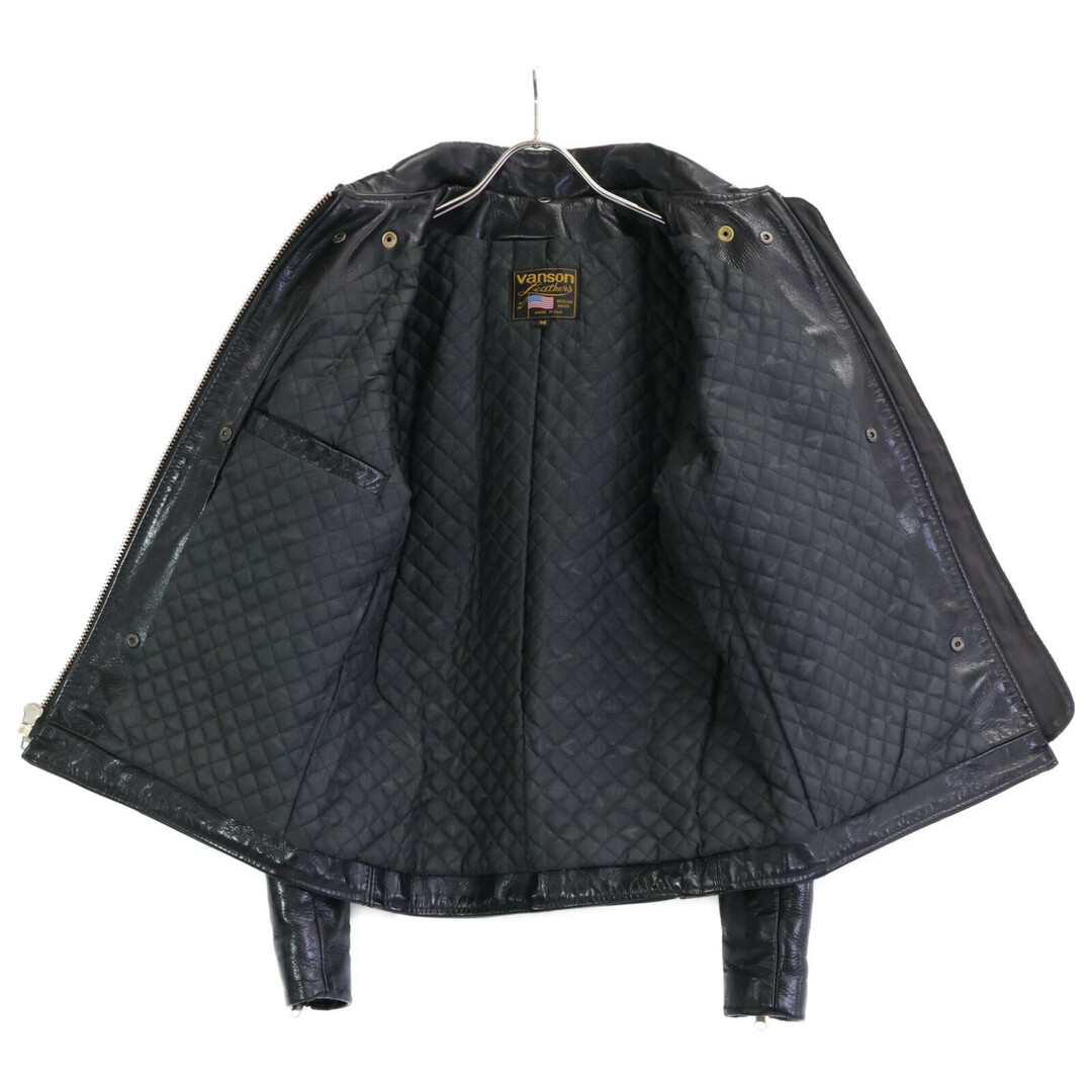 VANSON - バンソン 9D ブラック カウハイド キルトライナー シングルライダースジャケット VANSON - バンソン 9D ブラック カウハイド キルトライナー シングルライダースジャケット