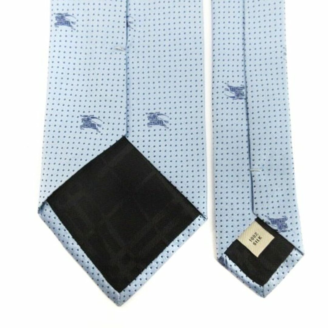 BURBERRY - バーバリー BURBERRY ネクタイ 総柄 シルク ブルー BURBERRY - バーバリー BURBERRY ネクタイ 総柄 シルク ブルー