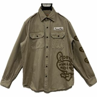 HUMAN MADE - HUMAN MADE 2022FW WOOL OVERSHIRT BLACK Lの通販 HUMAN MADE - HUMAN MADE 2022FW WOOL OVERSHIRT BLACK Lの通販