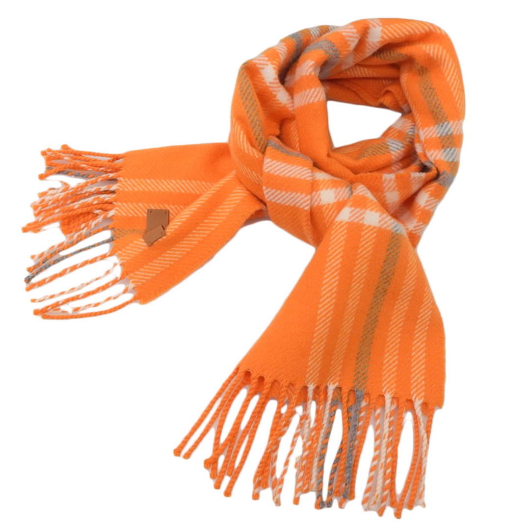 HERMES - エルメス HERMES マフラー カシミヤ オレンジ 中古 新 HERMES - エルメス HERMES マフラー カシミヤ オレンジ 中古 新