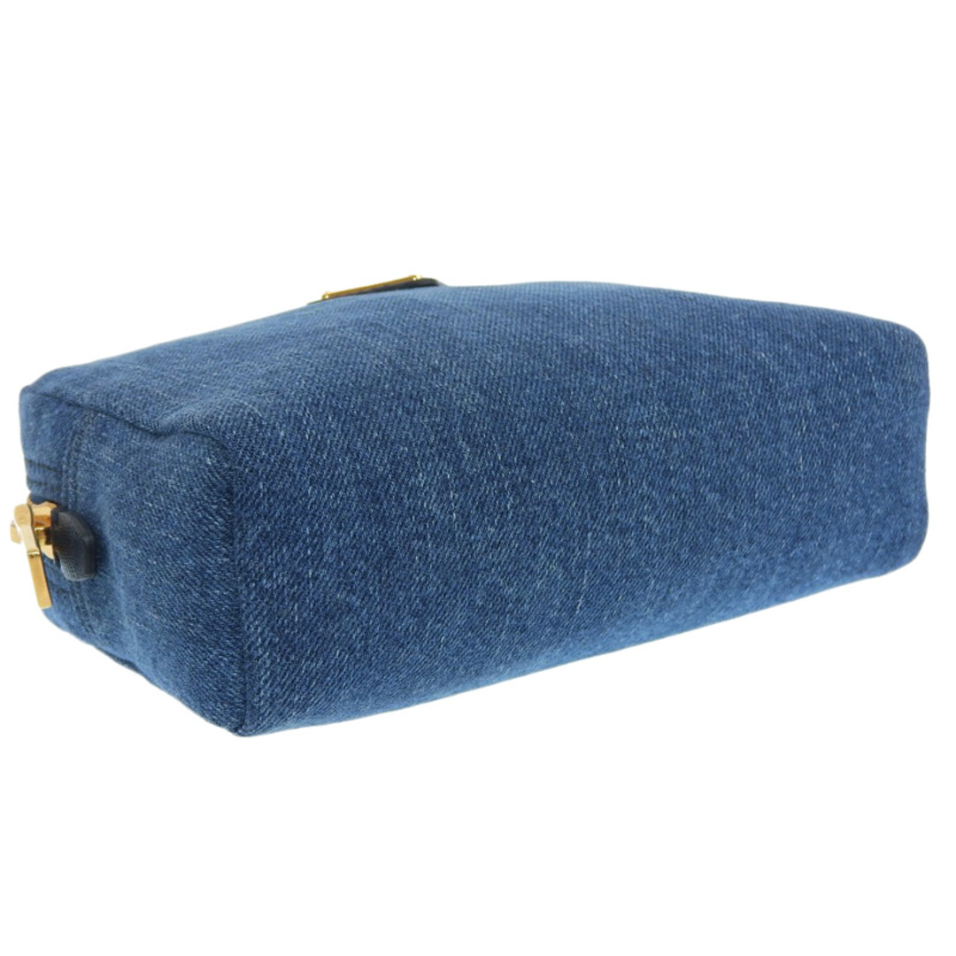 PRADA - プラダ PRADA ポーチ デニム ブルー 1NA021 中古 新入荷 PRADA - プラダ PRADA ポーチ デニム ブルー 1NA021 中古 新入荷