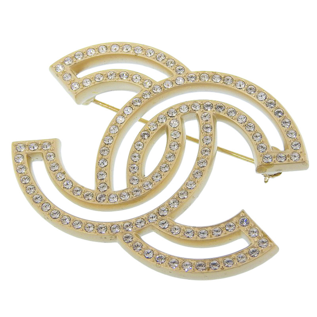 【T-ポイント5倍】 CHANEL - ラインストーン ブローチ ココマーク CHANEL シャネル 真珠
