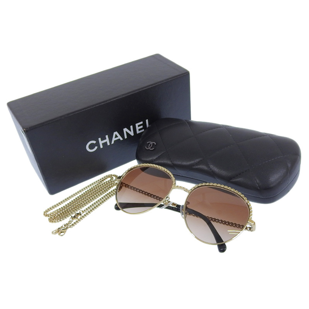 CHANEL - シャネル CHANEL サングラス ダークブラウン ゴールド CHANEL - シャネル CHANEL サングラス ダークブラウン ゴールド