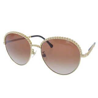 CHANEL - シャネル CHANEL サングラス ダークブラウン ゴールド CHANEL - シャネル CHANEL サングラス ダークブラウン ゴールド