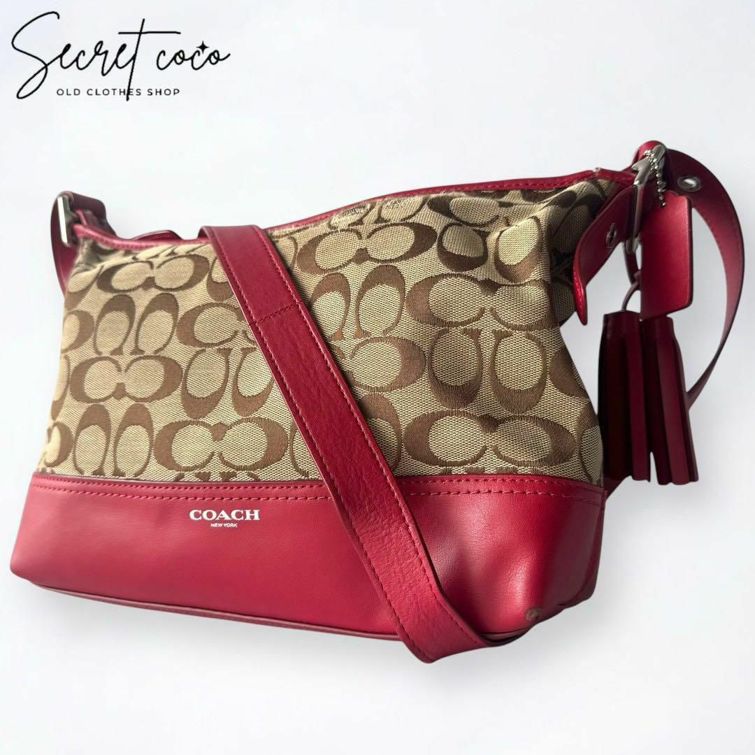 COACH - 人気 COACH コーチ ショルダーバッグ シグネチャー COACH - 人気 COACH コーチ ショルダーバッグ シグネチャー