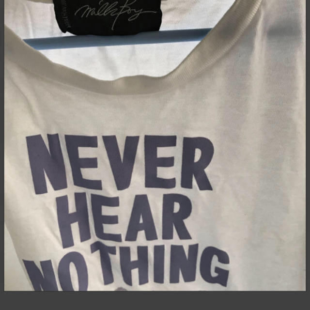 MILKBOY(ミルクボーイ)の即購入OKMILKBOY NEVER HEAR NOTHING BIG Tシャツ レディースのトップス(Tシャツ(半袖/袖なし))の商品写真