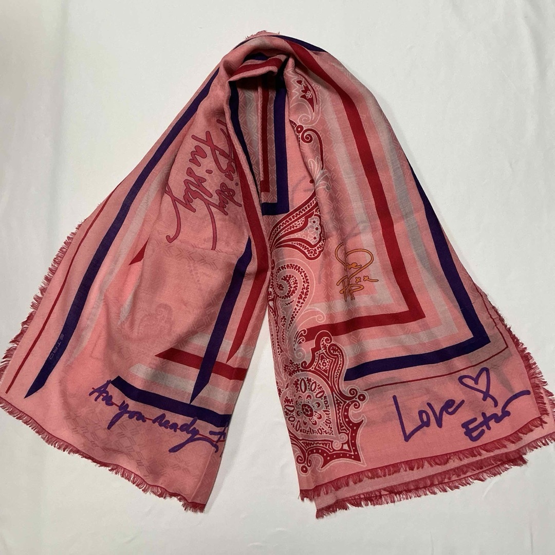 ETRO - 洗練されたデザイン ETRO 正規品 大判ショール 約140×140 ETRO - 洗練されたデザイン ETRO 正規品 大判ショール 約140×140