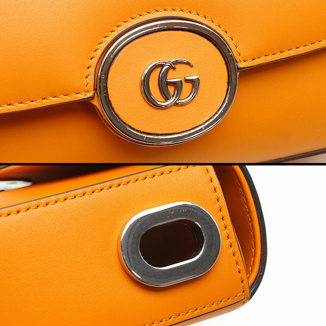 GUCCI - グッチ プチGG レザー 2WAYハンドバッグ 739722 斜め GUCCI - グッチ プチGG レザー 2WAYハンドバッグ 739722 斜め