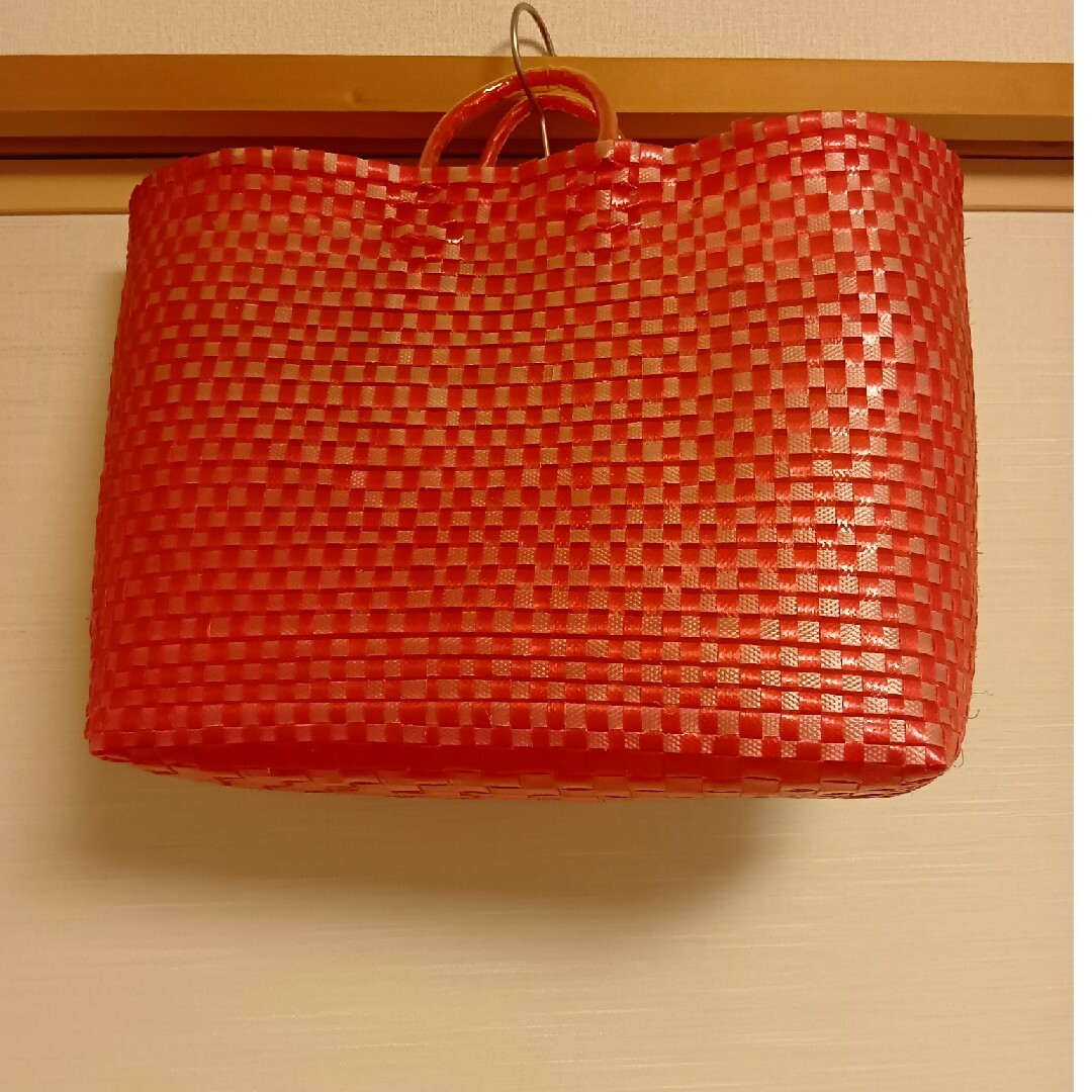 VINTAGE - レトロ ビニール プラバック カゴバスケット 昭和 VINTAGE - レトロ ビニール プラバック カゴバスケット 昭和