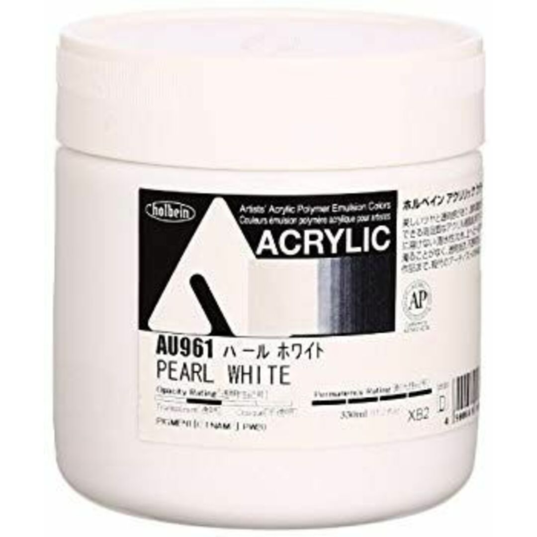 (未使用・未開封品) ホルベイン アクリル絵具 アクリリックカラー パールホワイト AU961 330ml vf3p617 エンタメ/ホビーのアート用品(絵の具/ポスターカラー)の商品写真