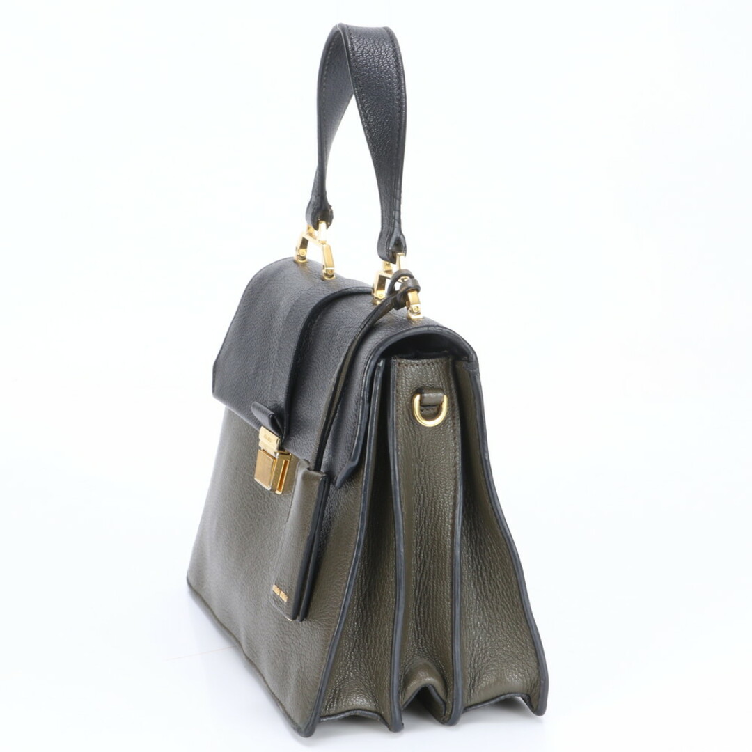 MIU MIU - 美品 ミュウミュウ マドラス バッグ ブラック カーキ MIU MIU - 美品 ミュウミュウ マドラス バッグ ブラック カーキ