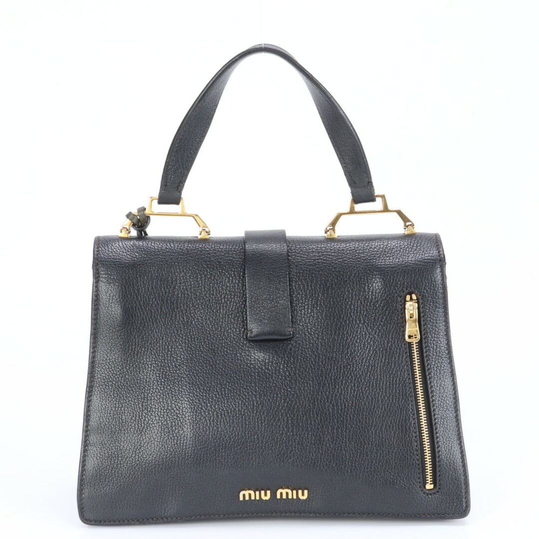 MIU MIU - 美品 ミュウミュウ マドラス バッグ ブラック カーキ MIU MIU - 美品 ミュウミュウ マドラス バッグ ブラック カーキ