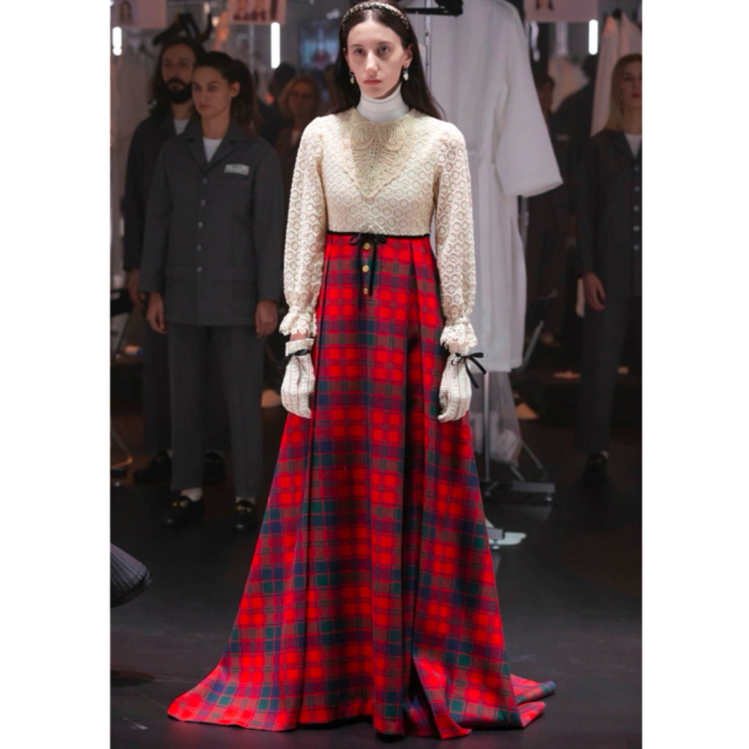 GUCCI - GUCCI ランウェイコレクション フラワーレース チェック GUCCI - GUCCI ランウェイコレクション フラワーレース チェック