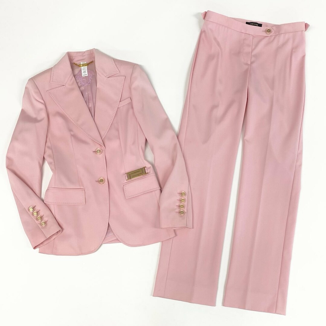 VERSACE - 52d18 VERSACE ヴェルサーチ ピークドラペル VERSACE - 52d18 VERSACE ヴェルサーチ ピークドラペル