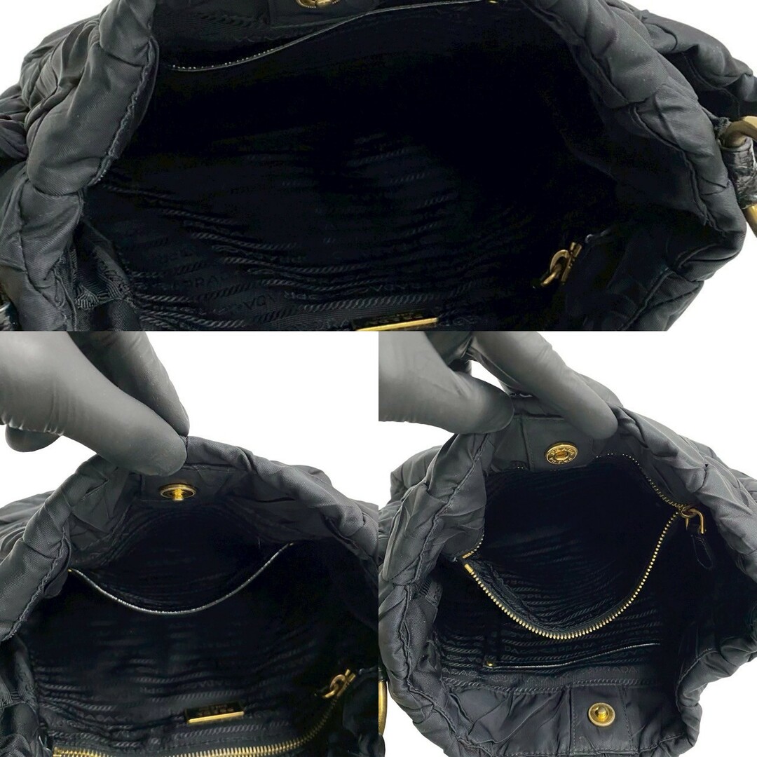 PRADA - 極 美品 PRADA プラダ 三角ロゴ ゴールド 金具 ナイロン PRADA - 極 美品 PRADA プラダ 三角ロゴ ゴールド 金具 ナイロン