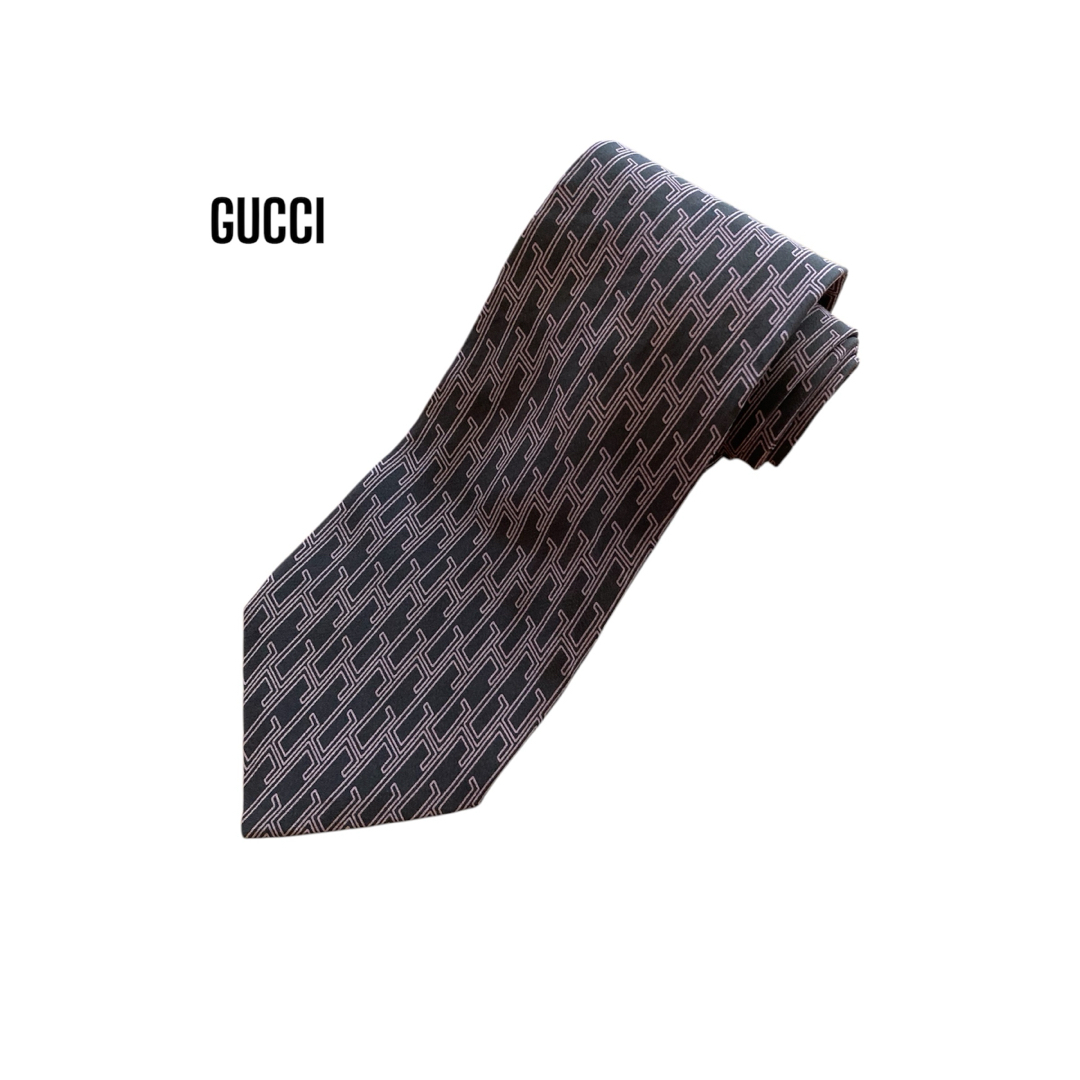 GUCCI - 【GUCCI】幾何学模様 ネクタイ GGロゴ イタリア製 GUCCI - 【GUCCI】幾何学模様 ネクタイ GGロゴ イタリア製