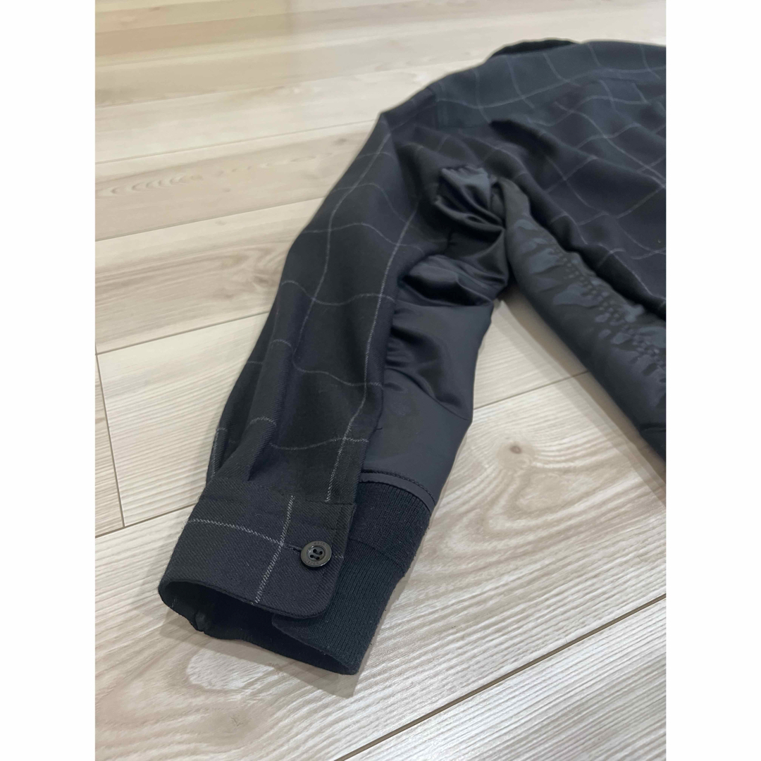 sacai - サカイ Sacai Windowpane ブラック ウール ドッキング sacai - サカイ Sacai Windowpane ブラック ウール ドッキング