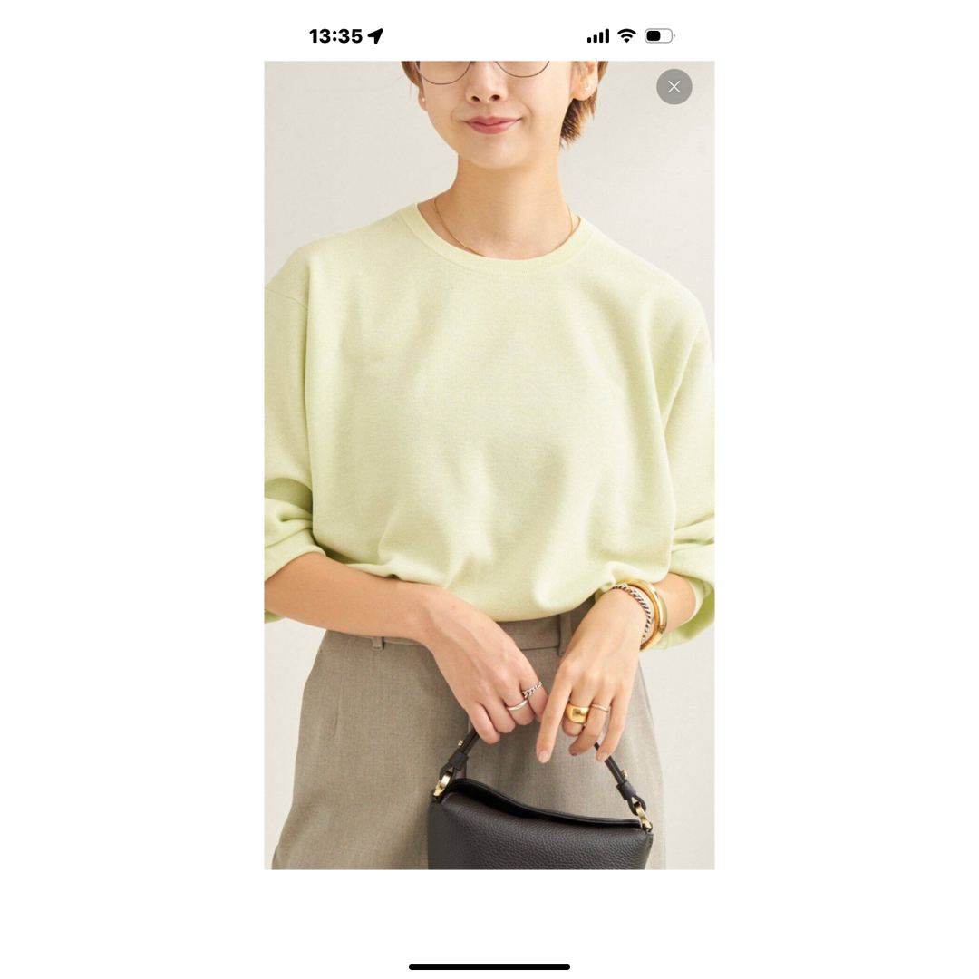 Plage(プラージュ)のplage プラージュ sweat ニット プルオーバー グリーン レディースのトップス(ニット/セーター)の商品写真