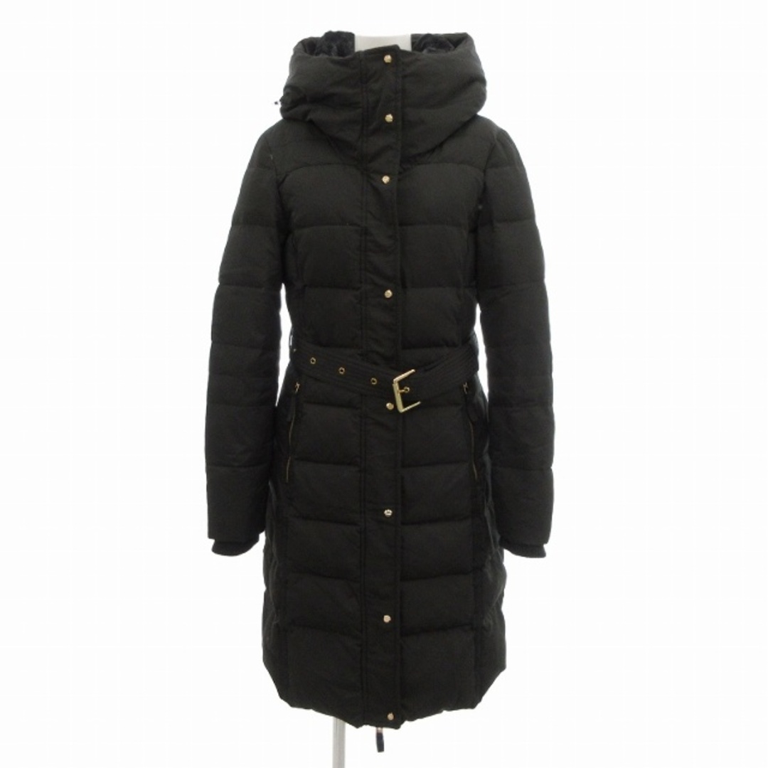 ZARA - ザラ ZARA ダウンコート ベルト付き フード XS 黒 ZARA - ザラ ZARA ダウンコート ベルト付き フード XS 黒