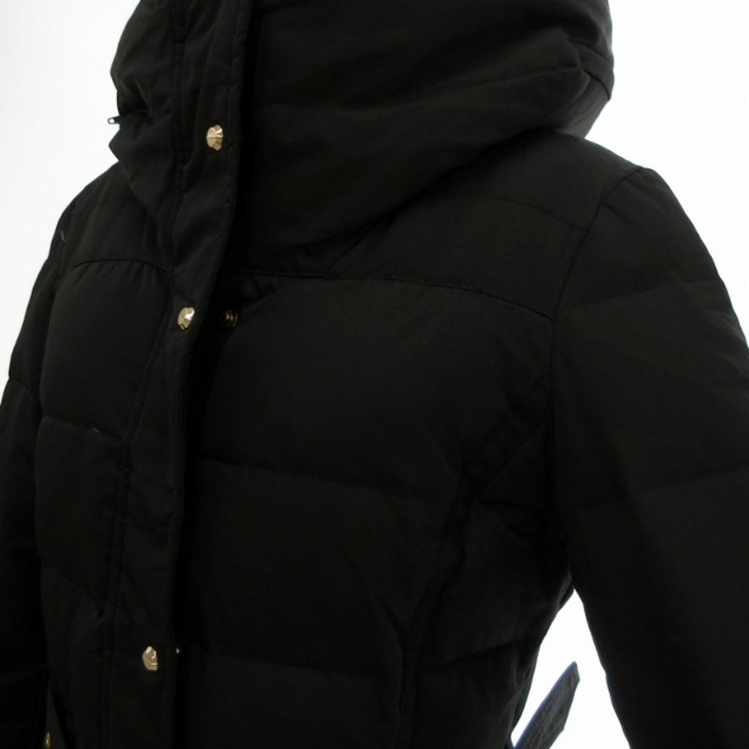 ZARA - ザラ ZARA ダウンコート ベルト付き フード XS 黒 ZARA - ザラ ZARA ダウンコート ベルト付き フード XS 黒