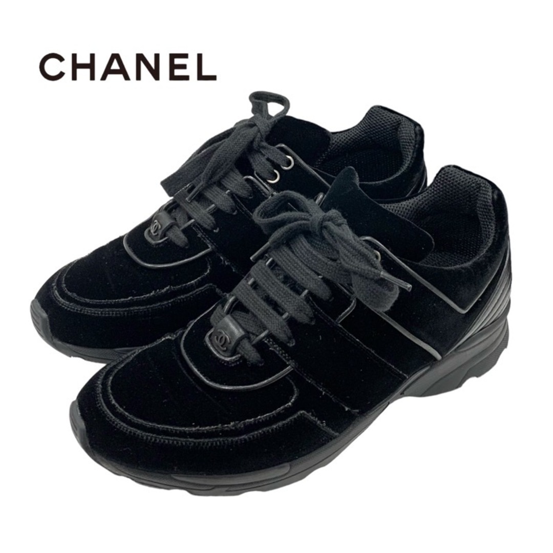 CHANEL - シャネル CHANEL スニーカー 靴 シューズ ベロア CHANEL - シャネル CHANEL スニーカー 靴 シューズ ベロア