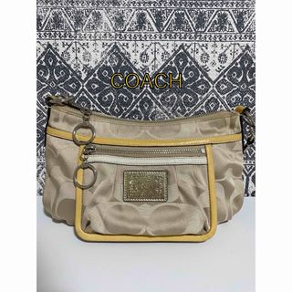 コーチ(COACH)の【中古】COACH コーチ ポピー シグネチャー ハンドバッグ ショルダー(ショルダーバッグ)