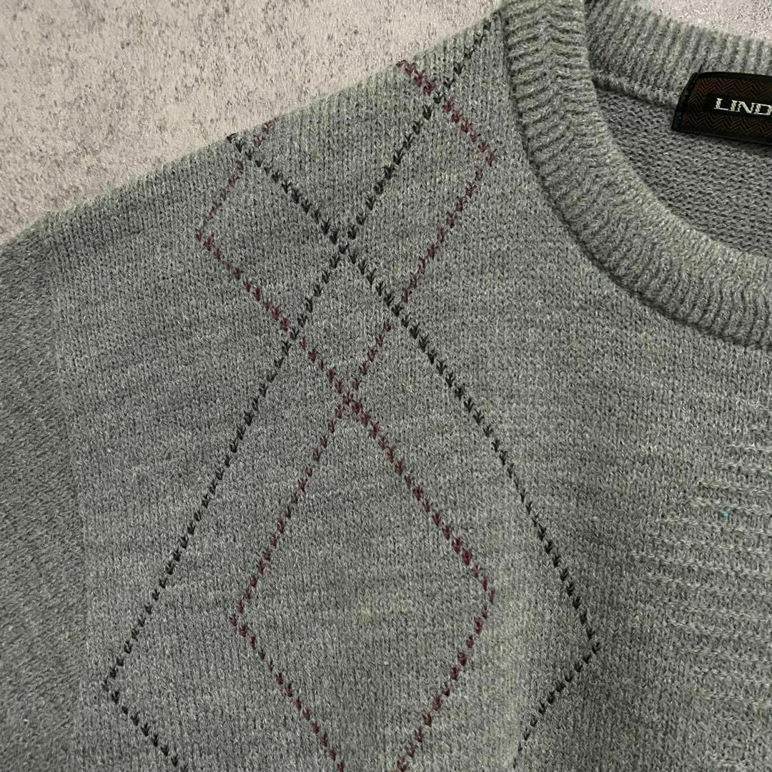 VINTAGE - 90S vintage 柄ニット メンズM グレー 古着 個性派 B4 VINTAGE - 90S vintage 柄ニット メンズM グレー 古着 個性派 B4