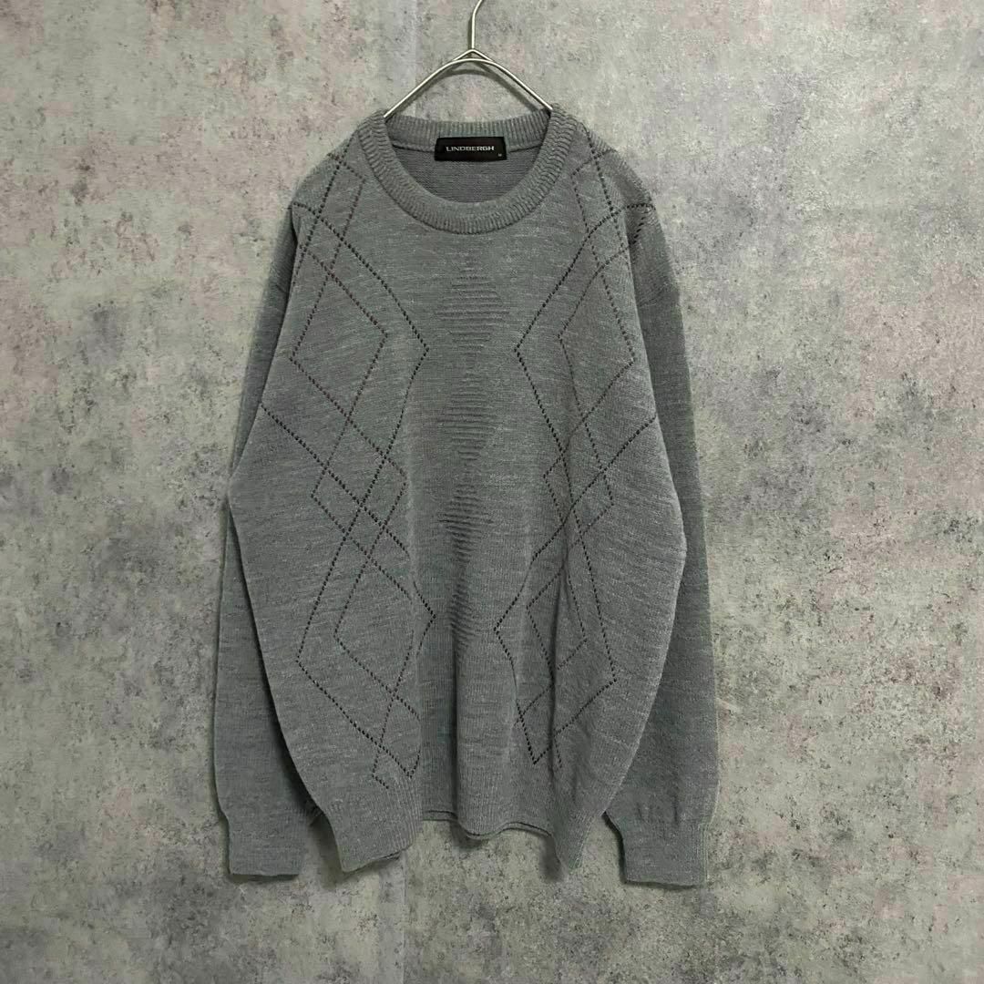 VINTAGE - 90S vintage 柄ニット メンズM グレー 古着 個性派 B4 VINTAGE - 90S vintage 柄ニット メンズM グレー 古着 個性派 B4